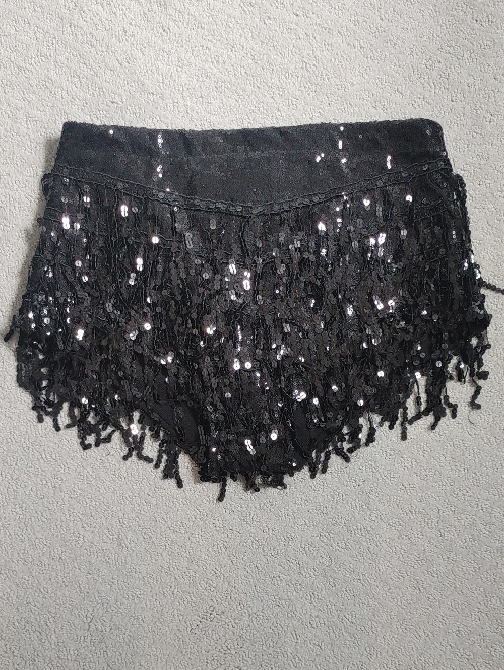 Dolls Kill Elsie & Fred XL Black Sequin La Bamba Shorts
